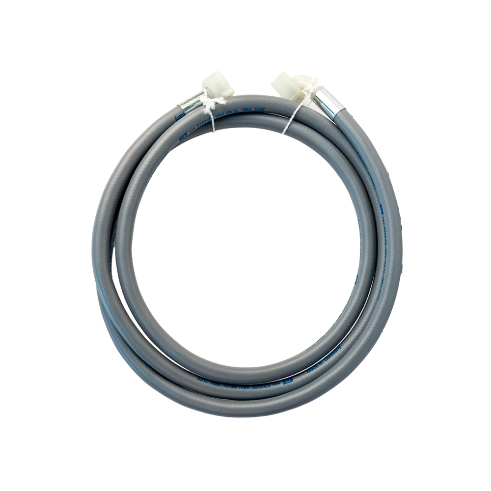 Waterslang, 1 x recht 1 x haaks, grijs