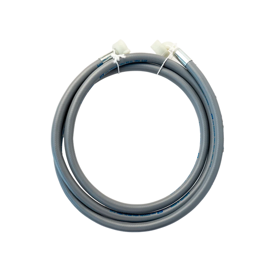 Waterslang, 1 x recht 1 x haaks, grijs